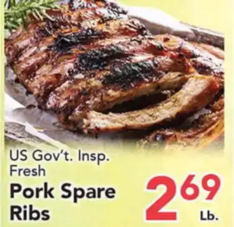 Eurofresh Market US Gov't. Insp. Fresh Pork Spare Ribs offer