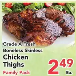 Eurofresh Market Grade A Fresh Boneless Skinless Chicken Thighs offer