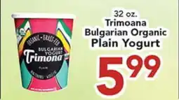 Eurofresh Market Trimoana Bulgarian Organic Plain Yogurt offer