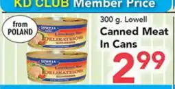 Eurofresh Market 300 g. Lowell Canned Meat In Cans offer