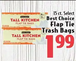 Eurofresh Market 15 ct. Select Best Choice Flap Tie Trash Bags offer