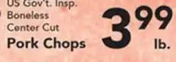 Eurofresh Market US Gov't Insp. Boneless Center Cut Pork Chops offer