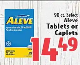 Eurofresh Market 90 ct. Select Aleve Tablets or Caplets offer