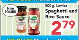 Eurofresh Market 500 g. Lowicz Spaghetti and Rice Sauce offer