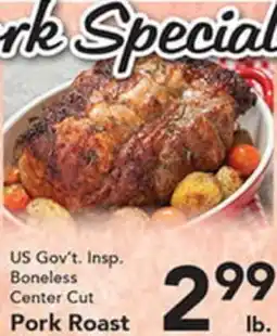 Eurofresh Market US Gov't. Insp. Boneless Center Cut Pork Roast offer