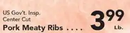 Eurofresh Market US Gov't Insp. Center Cut Pork Meaty Ribs offer