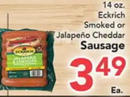 Eurofresh Market Eckrich Smoked or Jalapeño Cheddar Sausage offer