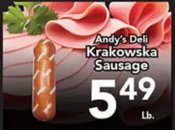 Eurofresh Market Andy's Deli Krakowska Sausage offer