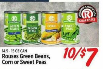 Rouses Rouses Green Beans, Corn Or Sweet Peas offer