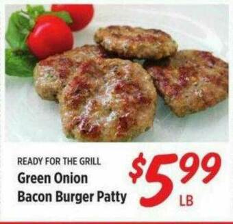Rouses Green Onion Bacon Burger Patty offer