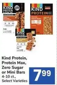 Albertsons Kind Protein, Protein Max, Zero Sugar or Mini Bars offer