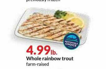 Hy-Vee Whole Rainbow Trout offer