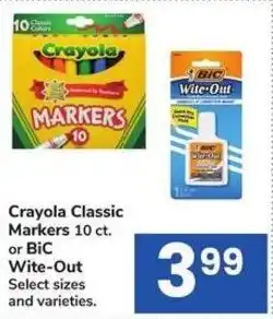 Albertsons Crayola Classic Markers offer