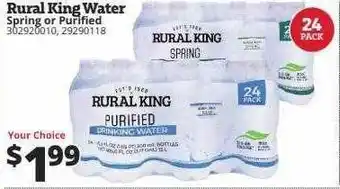 Rural King Rural King Water Spring Or Purified offer
