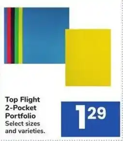 Albertsons Top Flight 2-Pocket Portfolio offer