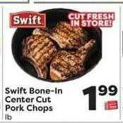 Weis Markets Swift Bone-In Center Cut Pork Chops offer
