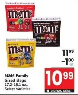 Albertsons M&M Family Sized Bags offer