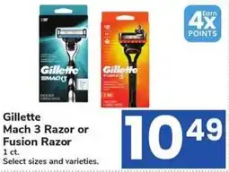 Albertsons Gillette Mach 3 Razor or Fusion Razor offer