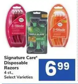 Albertsons Signature Care Disposable Razors offer
