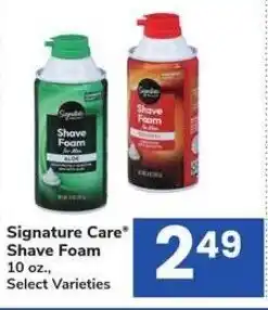 Albertsons Signature Care Shave Foam offer