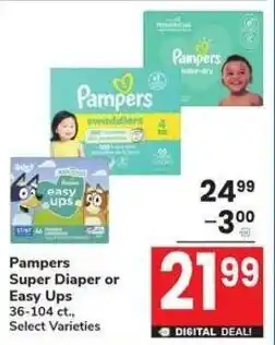 Albertsons Pampers Super Diaper or Easy Ups offer