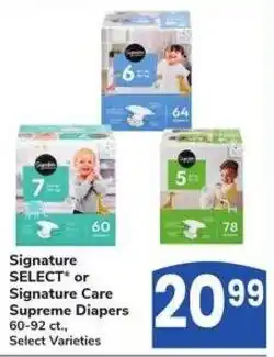 Albertsons Signature Care Supreme Diapers offer