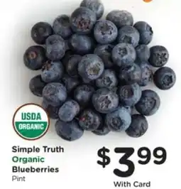 Kroger Simple Truth Organic Blueberries offer