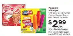 Kroger Popsicle Ice Pops offer