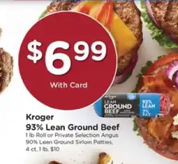 Kroger Kroger 93% Lean Ground Beef offer