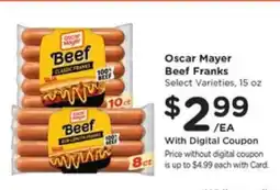 Kroger Oscar Mayer Beef Franks offer