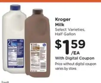 Kroger Kroger Milk offer