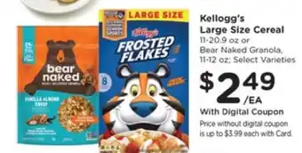 Kroger Kellogg's Large Size Cereal offer