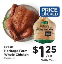 Kroger Fresh Heritage Farm Whole Chicken offer
