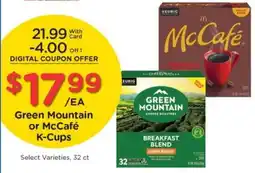 Kroger Green Mountain or McCafé K-Cups offer