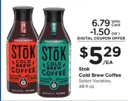 Kroger Stōk Cold Brew Coffee offer