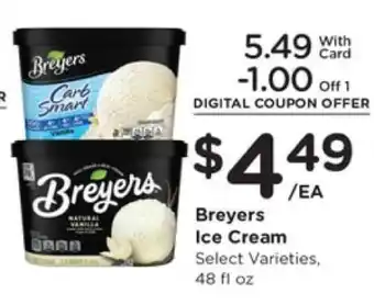 Kroger Breyers Ice Cream offer