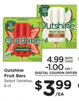 Kroger Outshine Fruit Bars offer