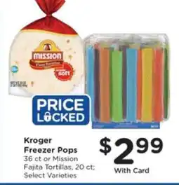 Kroger Kroger Freezer Pops offer