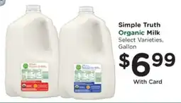 Kroger Simple Truth Organic Milk offer