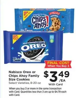 Kroger Nabisco Oreo or Chips Ahoy Family Size Cookies offer