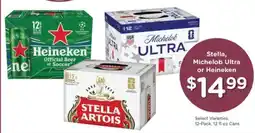 Kroger Stella, Michelob Ultra or Heineken offer