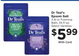 Kroger Dr Teal's Epsom Salt offer