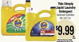 Big Saver Foods Tide Simply Liquid Laundry Detergent offer