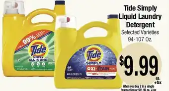 Big Saver Foods Tide Simply Liquid Laundry Detergent offer