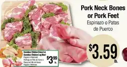 Big Saver Foods Pork Neck Bones or Pork Feet offer