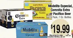 Big Saver Foods Modelito Especial, Corona Extra or Pacifico Beer offer