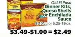 Living Fresh Market Old El Paso Dinner Kits, Queso Shells Or Enchilada Sauce offer
