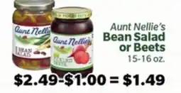 Living Fresh Market Aunt Nellie's Bean Salad or Beets offer