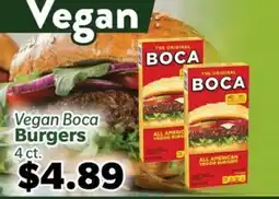 Living Fresh Market Vegan Boca Burgers offer