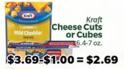 Living Fresh Market Kraft Cheese Cuts or Cubes offer